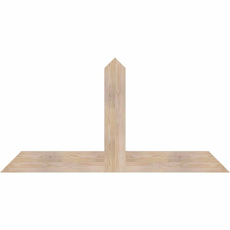 Ekena Millwork Portland Smooth Timber Gable Bracket, Douglas Fir, 60"W x 30"H x 1 1/2"D x 5 1/2"F, 12/12 Pitch GBW060X30X0206POR00SDF